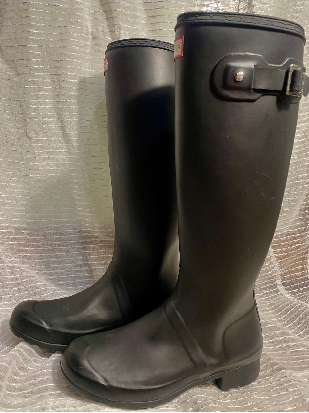 Hunter Boots Tall Black Rubber Rain Boots - Like New 8US/39EU/6UK OBO